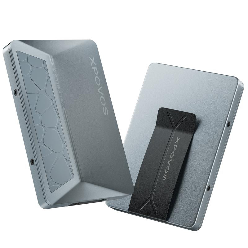 XPOVOS Metal Wallet for Men - Slim Mens Wallet with Money Clip Slide to Pop-Up Minimalistic RFID Wallet Credit Card Holder for Men with Gift Box