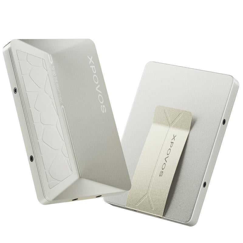XPOVOS Metal Wallet for Men - Slim Mens Wallet with Money Clip Slide to Pop-Up Minimalistic RFID Wallet Credit Card Holder for Men with Gift Box